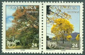 Costa Rica – M 1384-1383 Natur – Träd-Buskar bla Cassia grandis, par **