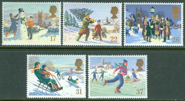 England - M 1300-1304 A Jul 1990 - Lekand barn, 5 kpl **