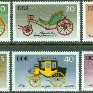 DDR – M 2147-2152 Historiska hästvagnar bl.a. postvagn, 6 kpl **