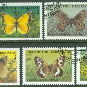 Uzbekistan – M   85-91 Fjärilar, 7 kpl stpl