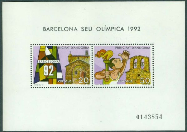 Andorra Sp - M BL   2 OS i Barcelona 1992, Block **