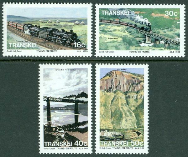 Transkei - M  230-233 Järnväg - Broar - Landskap, 4 kpl **