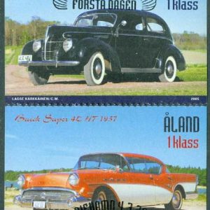 Åland – F  247-250 Veteranbilar bla Oakland Sport Cabriolet, 4-strip kpl