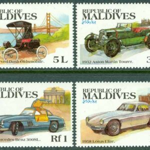 Maldiverna – M 1006-1007, 1009, 1011 Bilar, 4 ol **