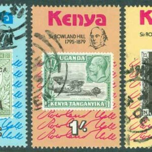 Kenya – M  152-154 Sir Rowland Hill död 100 år, 3 ol stpl