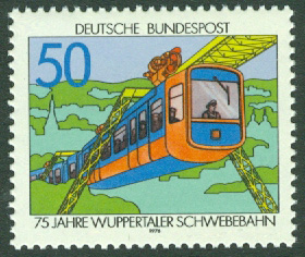 Tyskland – M  881 Wuppertal upphängningsjärnväg 75 år, 1 kpl **