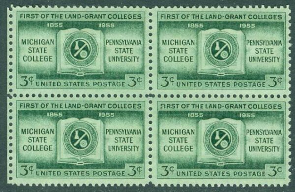 USA - M  685 Michigan State College och Pennsylvania Universitet 100 år, 4-block kpl **