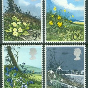England – M  785-788 Vårblommor bl.a. Jordviva, 4 kpl **