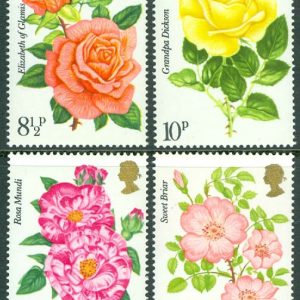 England – M  711-714 Royal National Rose Society 100 år, kultiverade rosor. 4 kpl **