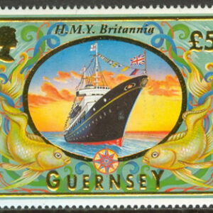 Guernsey – M  781 Fartyg – HMY Britannia, vackert märke kpl **