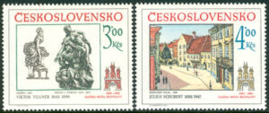 Tjeckoslovakien – M 2733-2734 Historiska Motiv Bratislava, 2 kpl **