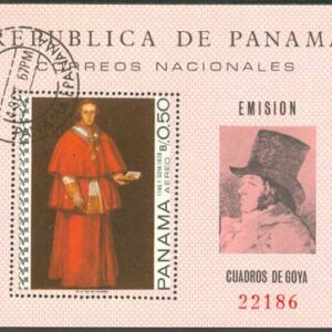 Panama – M BL  79 Konst av F Goya, vackert Block