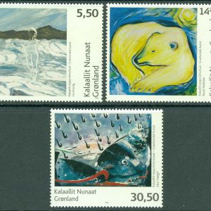 Grönland – F  485-487 Samtida konst II, serie 3 kpl **