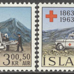 Island – F  412-413 Röda Korset 100 år – Bilar, 2 kpl **