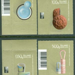 Island – F 1500-1503 Isländsk design VII – Keramik, 4 kpl **