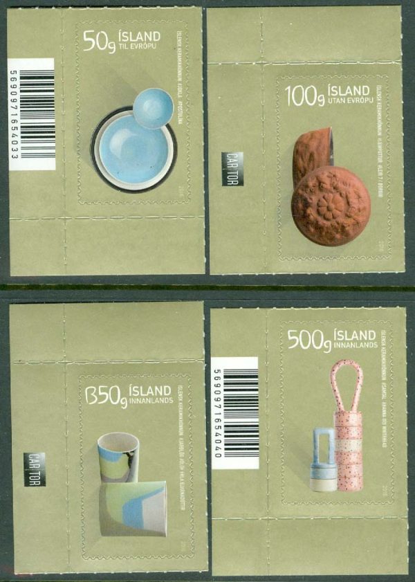 Island - F 1500-1503 Isländsk design VII - Keramik, 4 kpl **