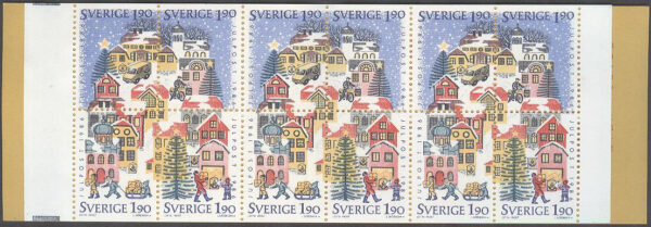 Sverige - F H 372 Julpost 1986 - Stadsmotiv, kpl **