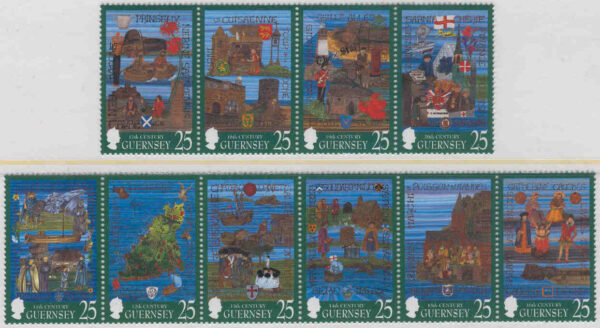 Guernsey - M  759-768 Gobelänger, Guernseys 1900-talshistoria, 10 kpl**