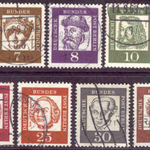 Berlin – M  199-206, 208 Betydande tyskar, 9 ol stpl