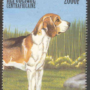 Centralafrika – M 2326 Hundar, beagle, märke **