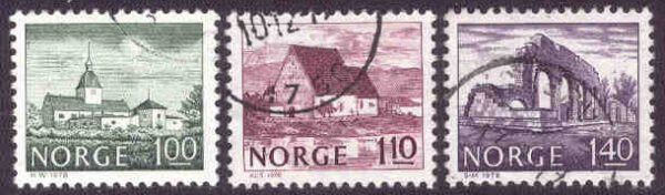 Norge - F  799-801 Byggnadsverk II, 3 kpl