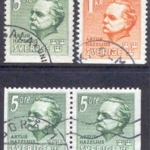 F  333-334 Arthur Hazelius, 4 kpl inkl BB-par stpl