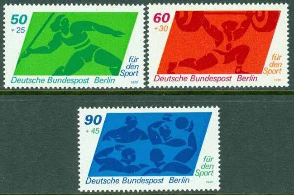 Berlin - M  621-623 Sportstöd. Spjut, tyngdlyftning och vattenpolo, 3 kpl **