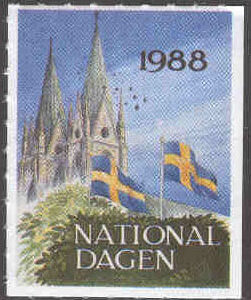 Sverige – Brevmärke – Nationaldagen 1988 **