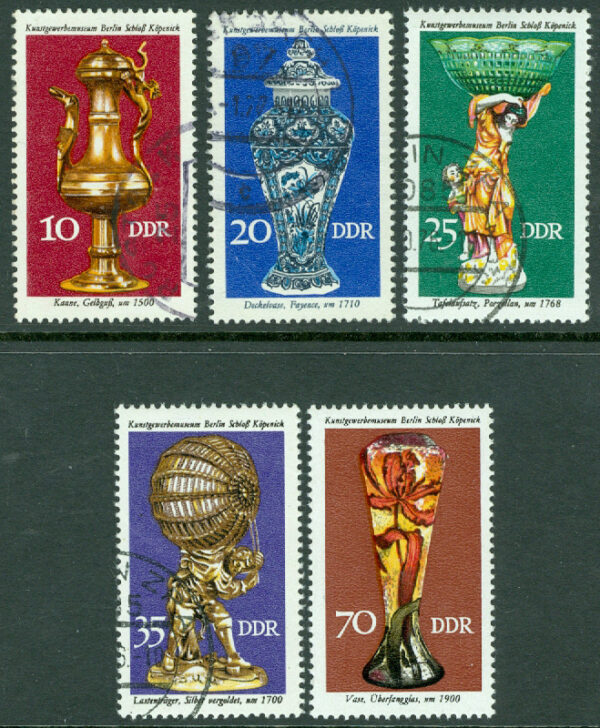 DDR - M 2171-2175 Historiska Konsthantverk, fin serie 5 kpl stpl/**