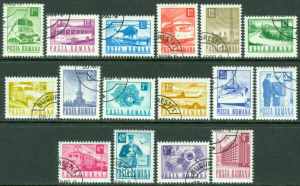Rumänien - M 2953-2968 Post- och trafikväsen, 16 kpl