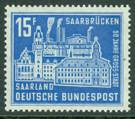 Saar – M  446 Staden Saarbrücken 50 år, 1 kpl **
