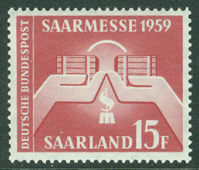 Saar – M  447 Int. Saarmässan i Saarbrücken 1959, 1 kpl *