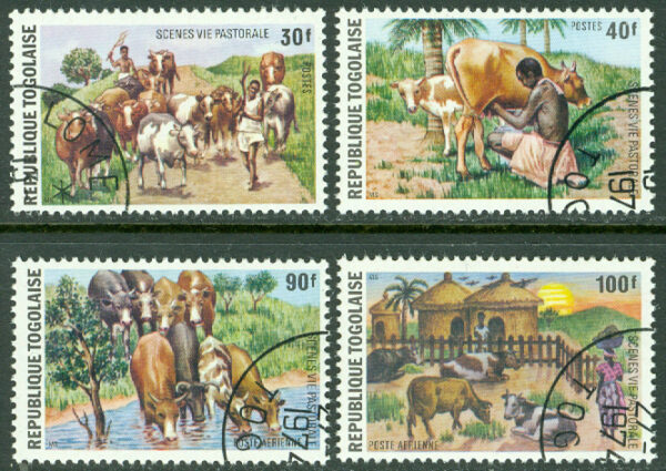 Togo - M 1070-1073 A Scener ur herdelivet, 4 kpl