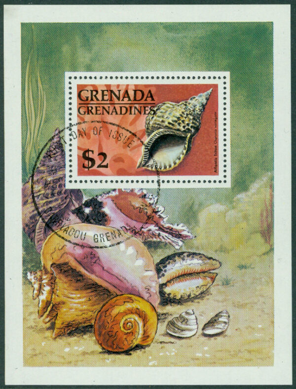 Grenada Grenadines - M BL  15 Musslor och snäckor, block stpl