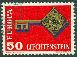 Liechtenstein – M  495 Europa CEPT 1968, nyckel, 1 kpl