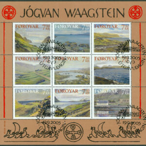 Färöarna – F  536-544 (BL 26) Konst av Jógvan Waagstein, 10 kpl i block stpl