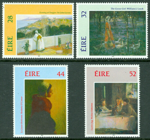 Irland - M  817-820 Målningar av irländska impressionister, 4 kpl **