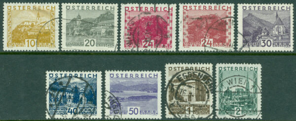 Österrike - M  498, 503-508, 510-511 Landskap, 9 ol stpl
