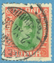 Island – F  153 Christian X, 30 aur grön/röd stpl