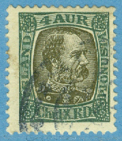 Island – F Tj 27 Christian IX, 4 aur stpl