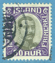 Island – F Tj 49 Christian X, 50 aur stpl