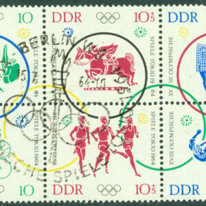 DDR – M 1039-1044 OS i Tokyo, 6-block kpl stpl