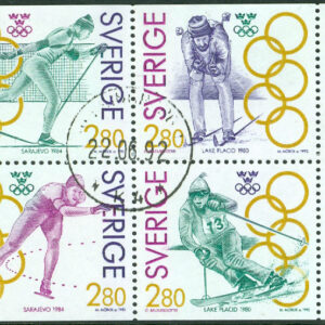 F 1722-1725 Olympiskt guld II, stpl 22.06.92