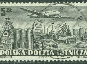 Polen – M  731 A Flygplan II-2 över stålverk, 5 Zt stpl