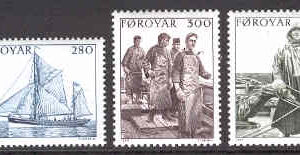 Färöarna – F  105-107 Färöiska slupar, 3 kpl **