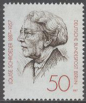 Berlin – M  779 Louise Schroeder 100 år – Politiker, märke kpl **