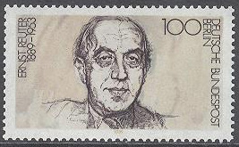 Berlin – M  846 Ernst Reuter 100 år – Politiker, märke kpl **