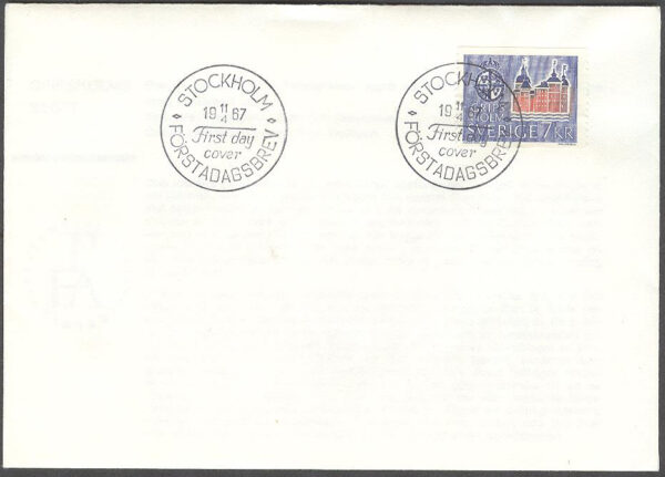 Sverige - FDC 1967-04-11 - Gripsholms slott, 1 kpl