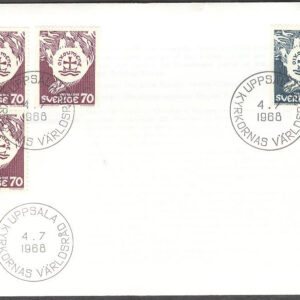 Sverige – FDC 1968-07-04 – Kyrkornas världsråd, 4 kpl