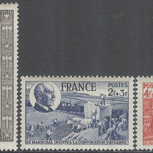 Frankrike – M  619-621 Marskalk Pétains 80-årsdag, serie 3 kpl **